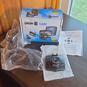 1080P Dash Cam With Accessories Open Box